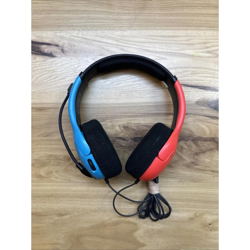 PDP Gaming Neon Blue/Red Over the Ear Wired Gaming Headset for Nintendo Switch